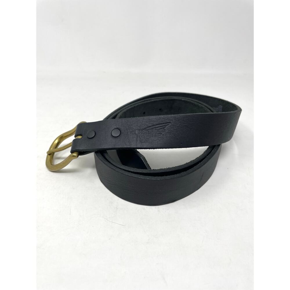 Red Wing Basic Black Leather Work Belt Brass Buckle Mens Big and Tall 50